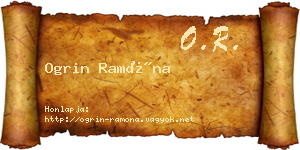 Ogrin Ramóna névjegykártya